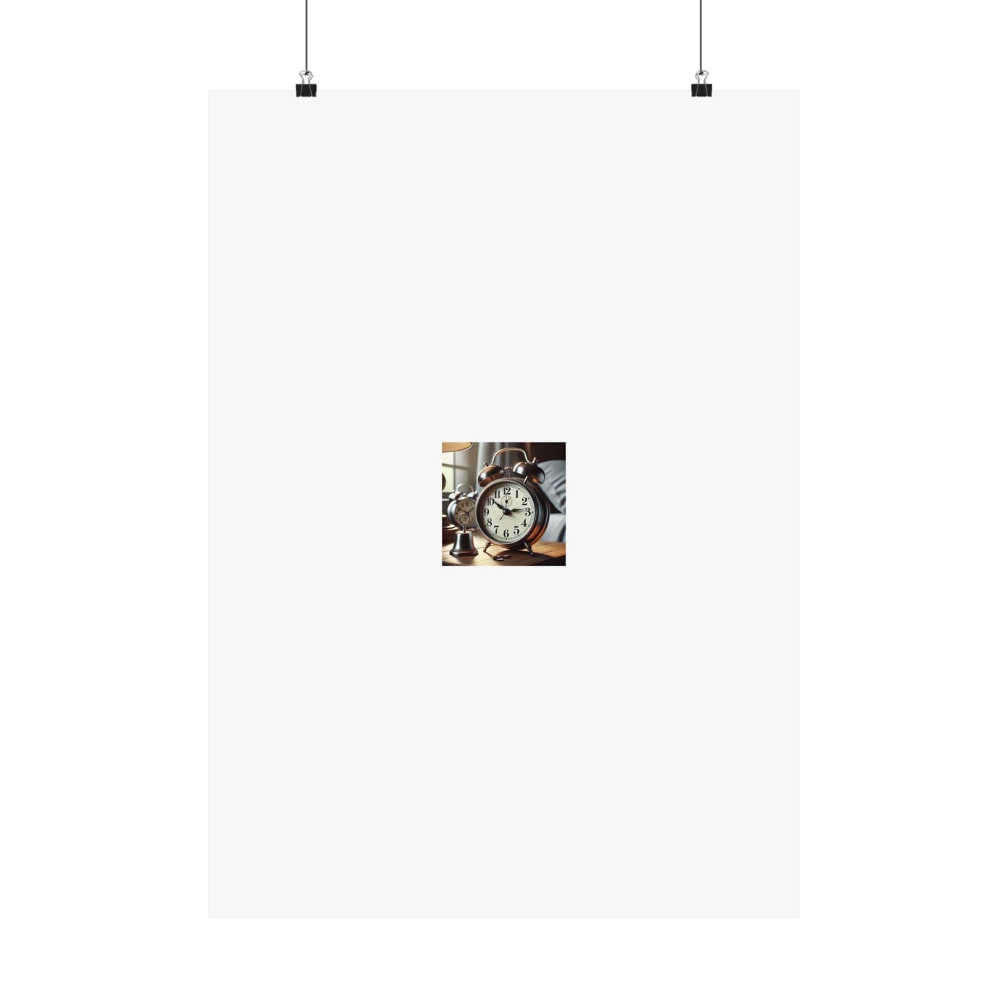 Vintage Alarm Clock Morning Routine Classic Clock Poster