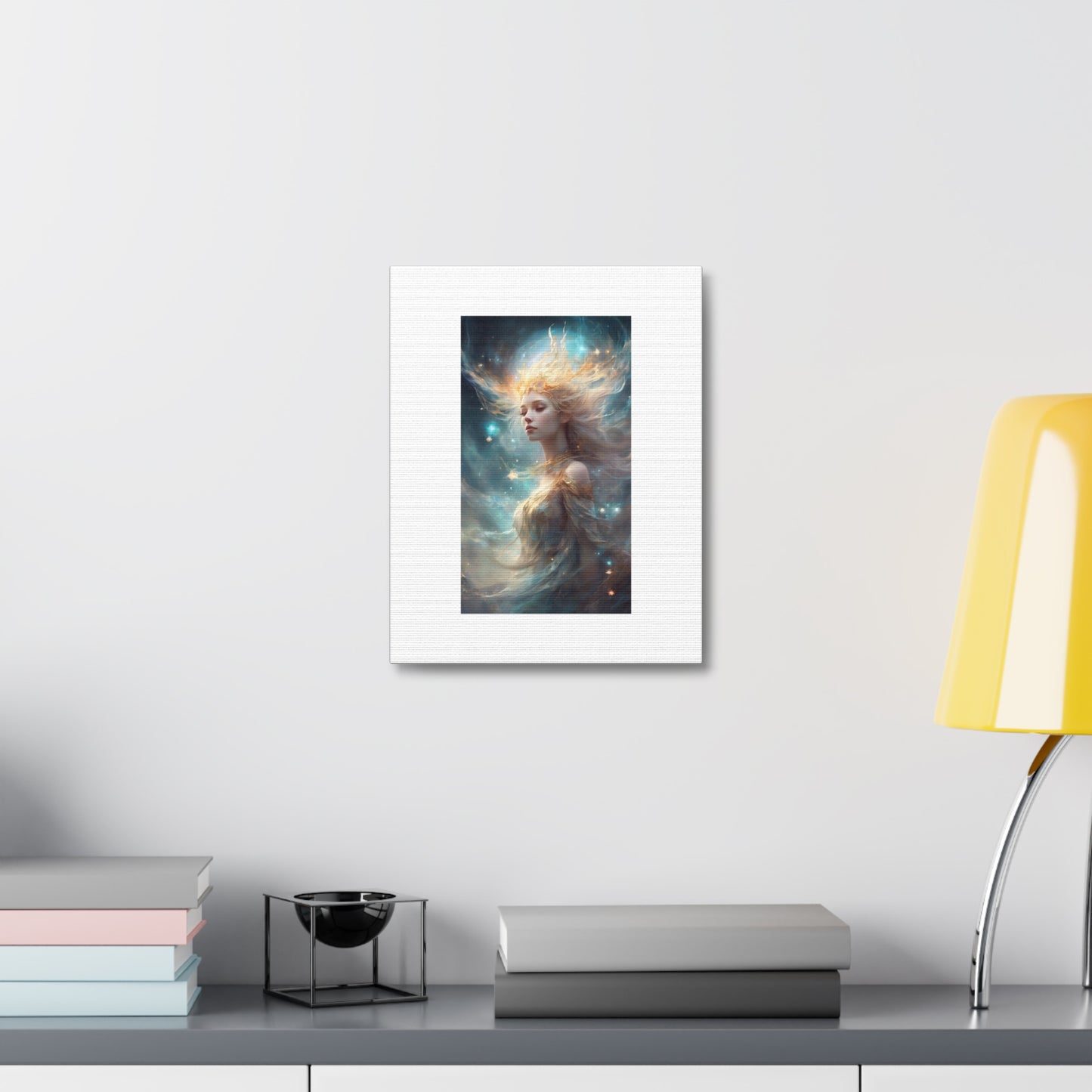 Solar Celestial Spirit Fantasy Portrait Canvas