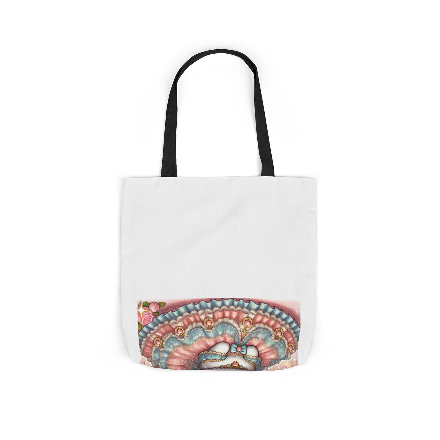 Pastel Princess Calico Cat Fantasy Canvas Tote Bag