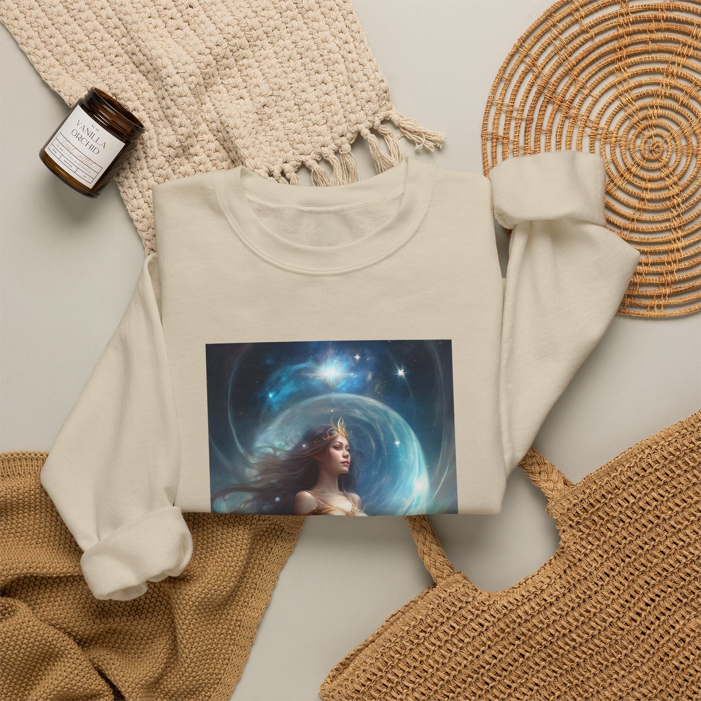 Lunar Celestial Queen Fantasy Portrait Sweatshirt