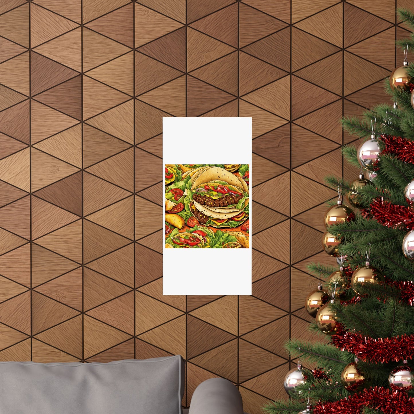 Stacked Taco Fiesta Foodie Gift Art Poster