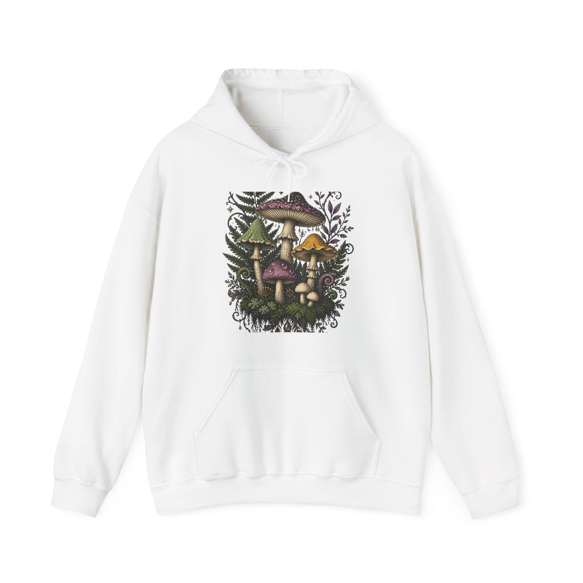 Midnight Mushroom Field Notes Botanical Mushroom Hoodie