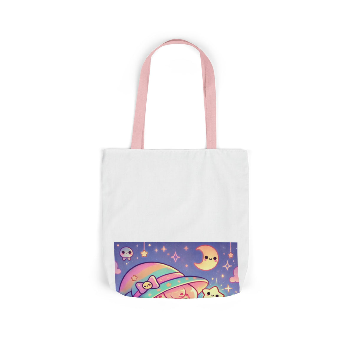 Kawaii Moon Wand Pastel Fantasy Art Canvas Tote Bag