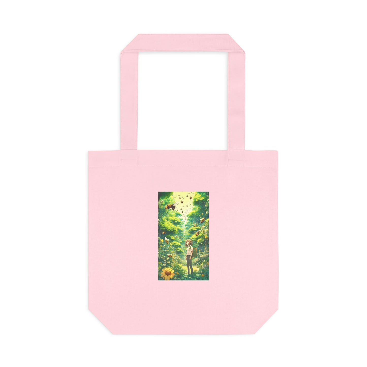 Bee Garden Explorer Anime Nature Art Tote Bag