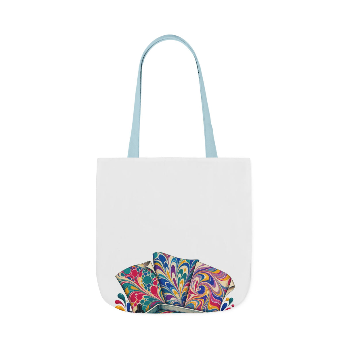 Colorful Paper Marbling Workshop Tote Bag
