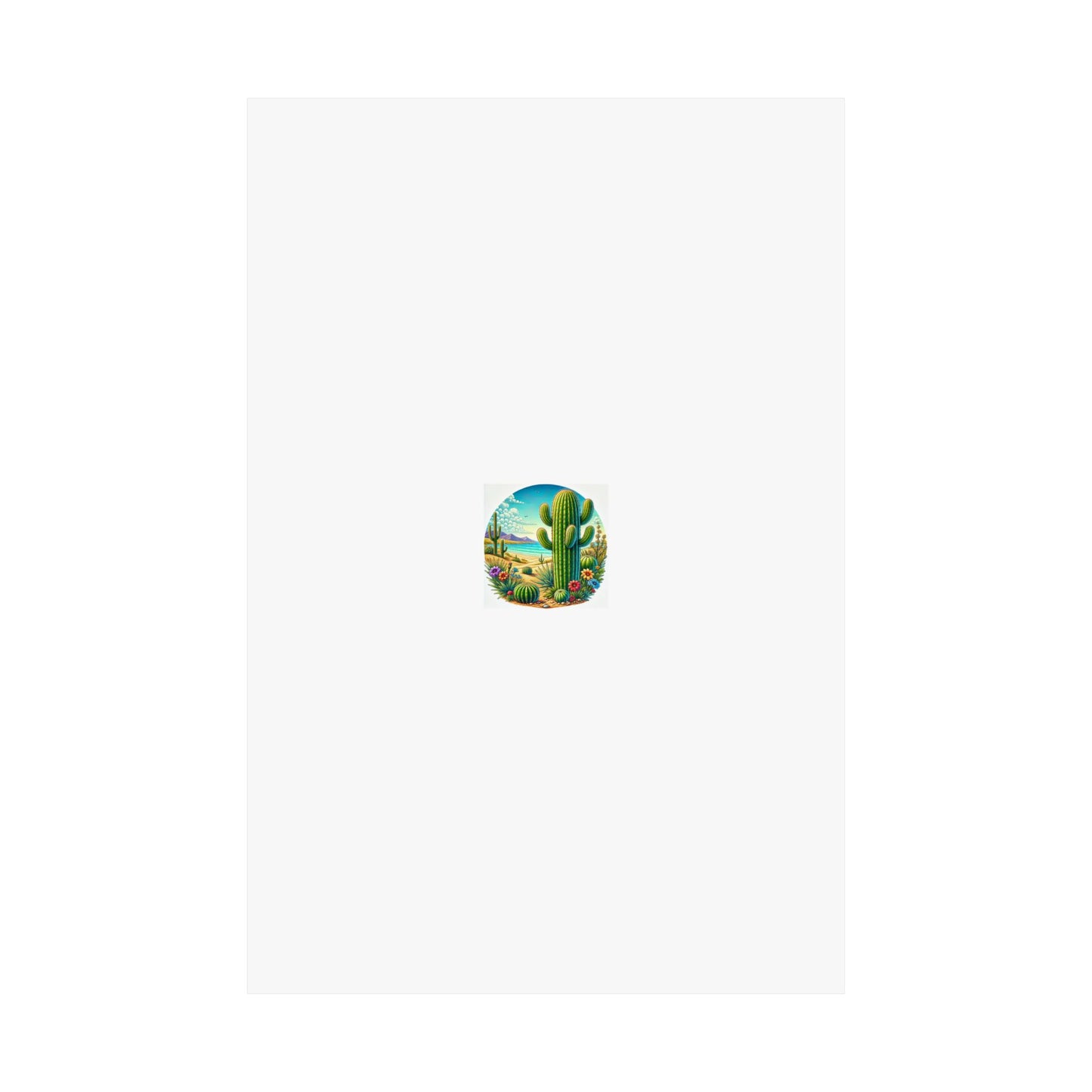 Desert Cactus Bloom Garden Poster Botanical Desert Wall Art Gift