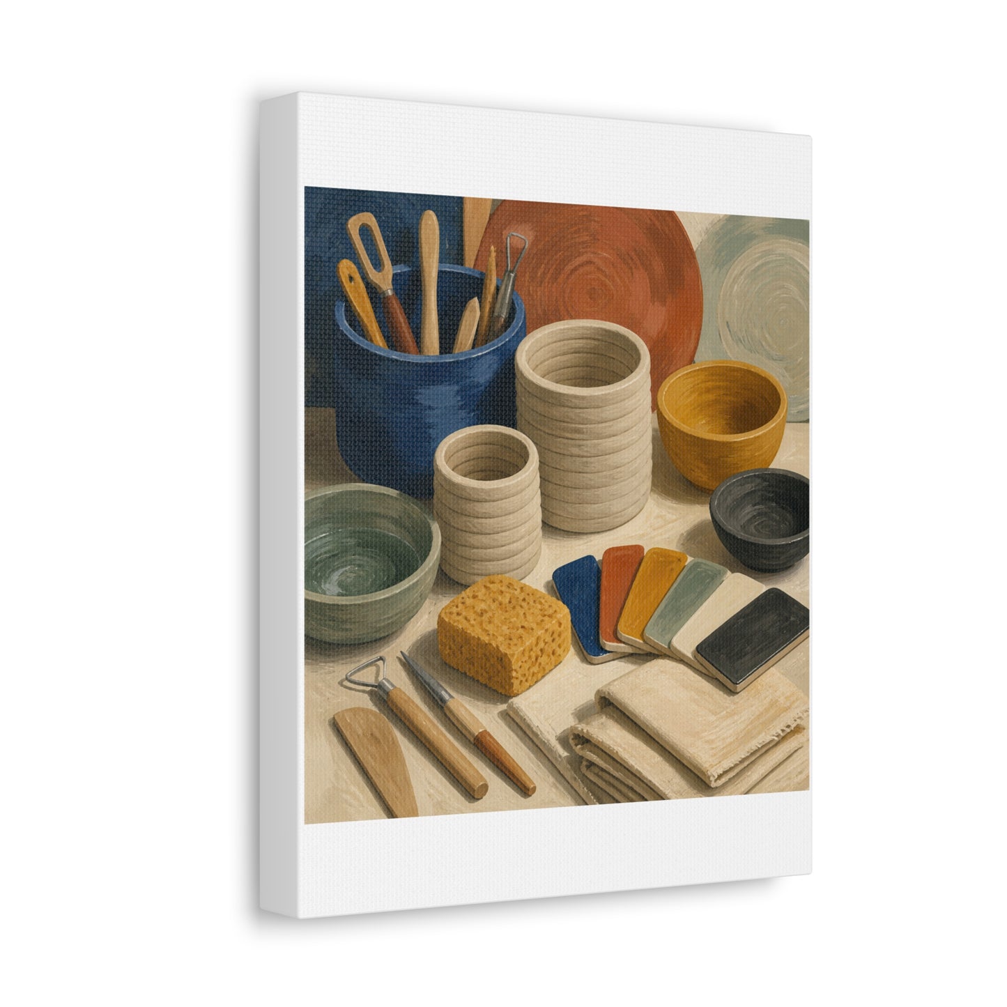 Handbuilt Ceramics Studio Art Canvas Art