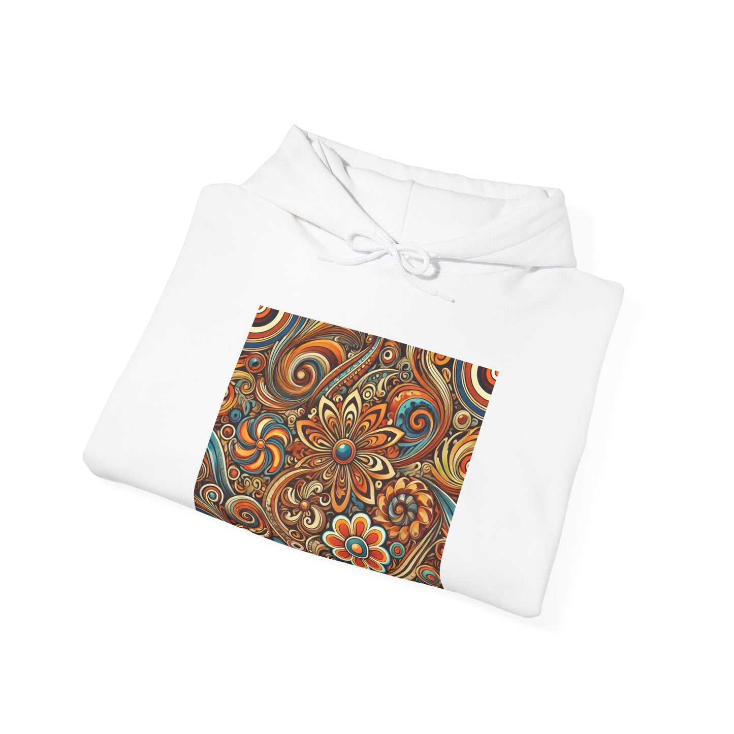 Ornate Abstract Floral Paisley Pattern Hoodie