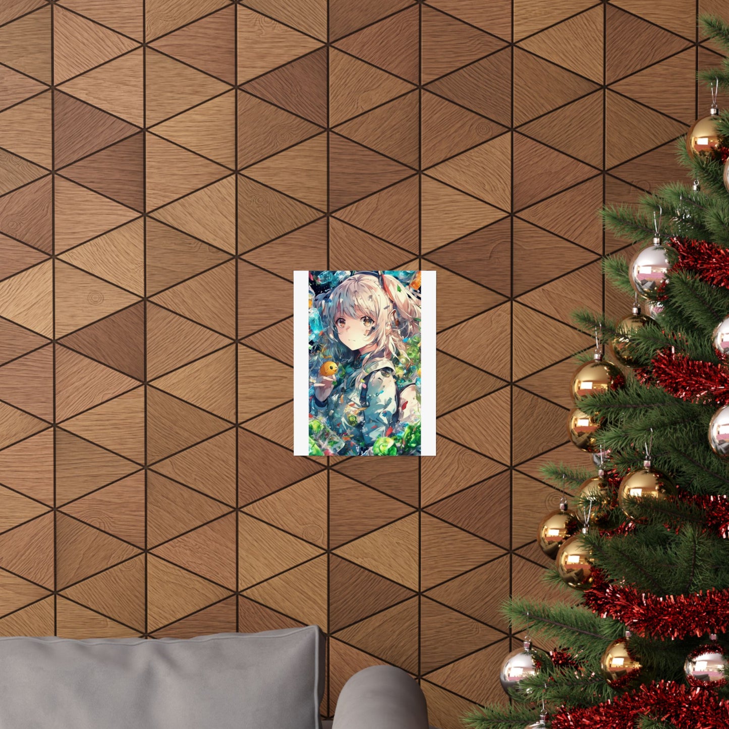 Crystal Bottle Anime Portrait Colorful Wall Poster