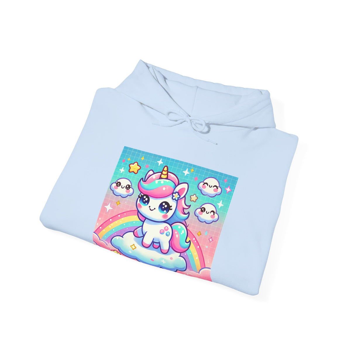 Pastel Rainbow Unicorn Cloud Kawaii Hoodie