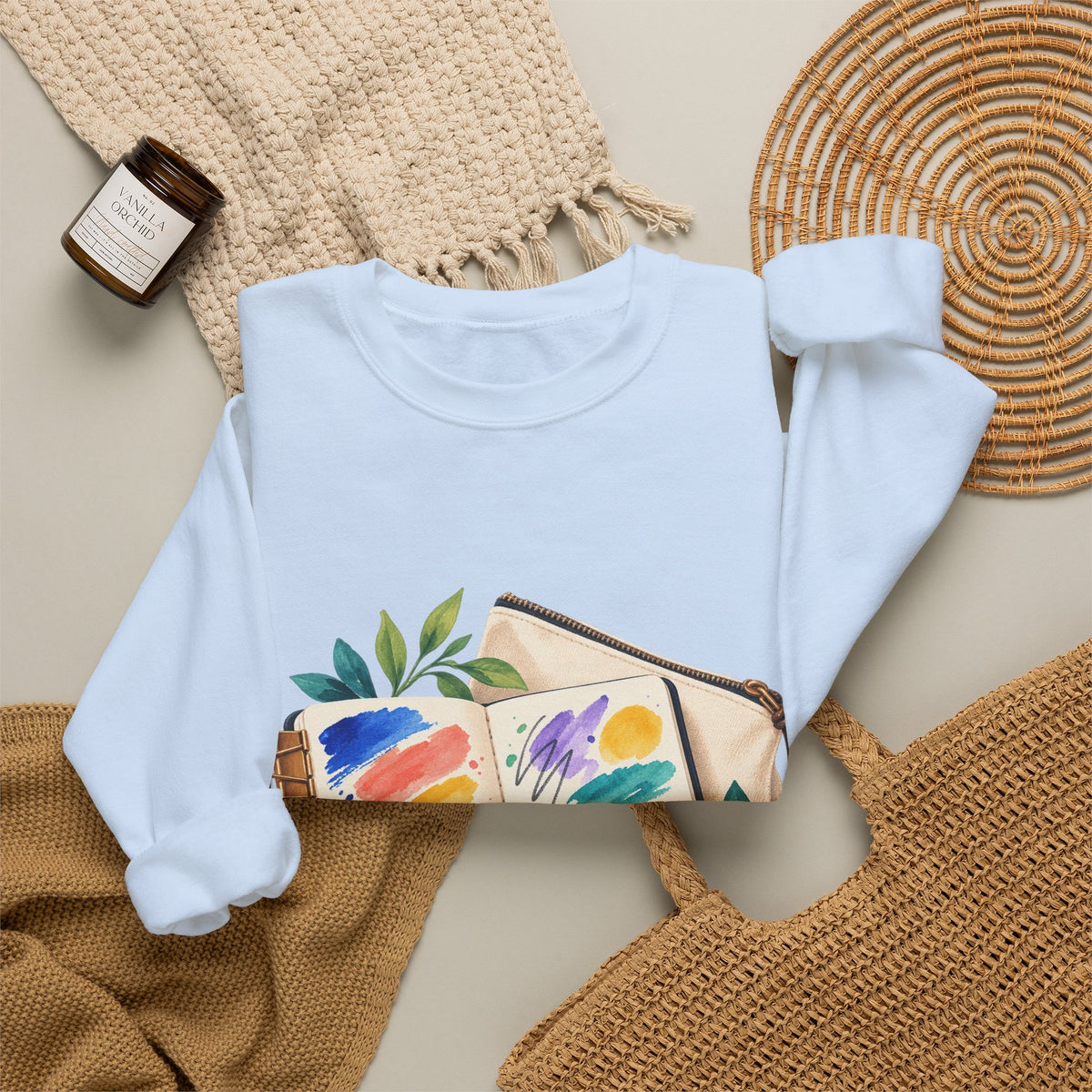 Colorful Urban Sketching Travel Kit Sweatshirt