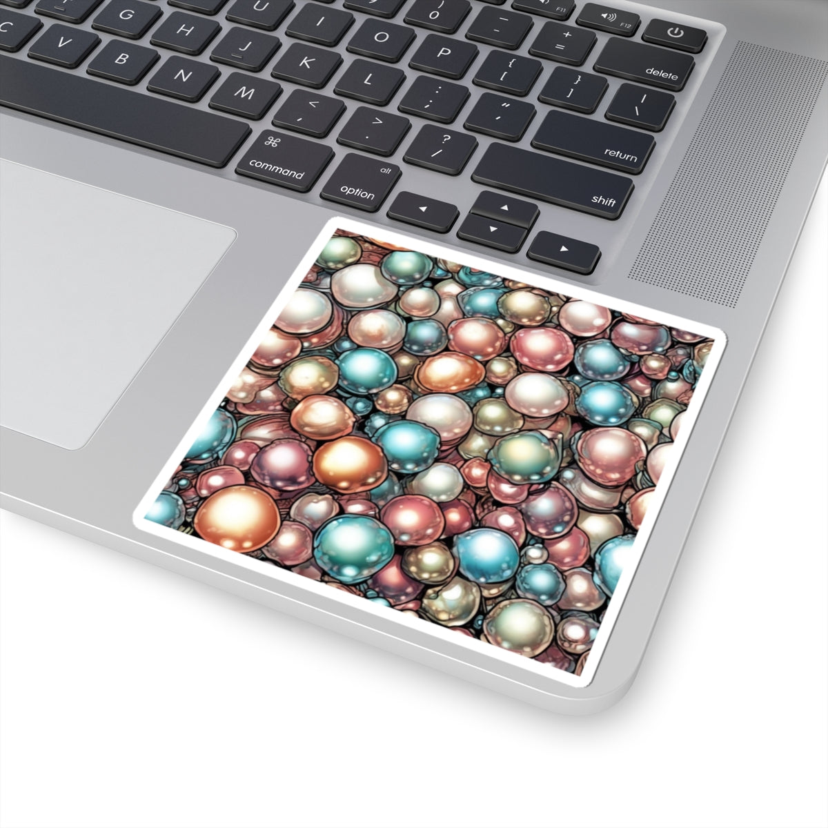 Rainbow Pearl Marble Abstract Gift Art Sticker