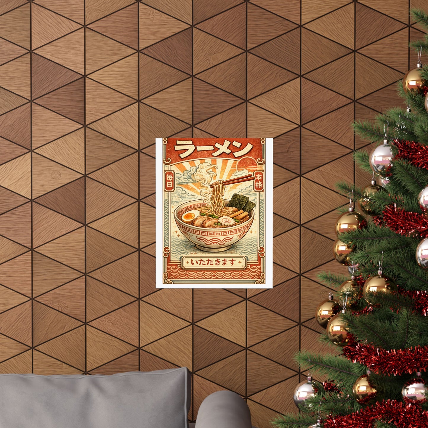 Vintage Ramen Bowl Japanese Food Art Poster
