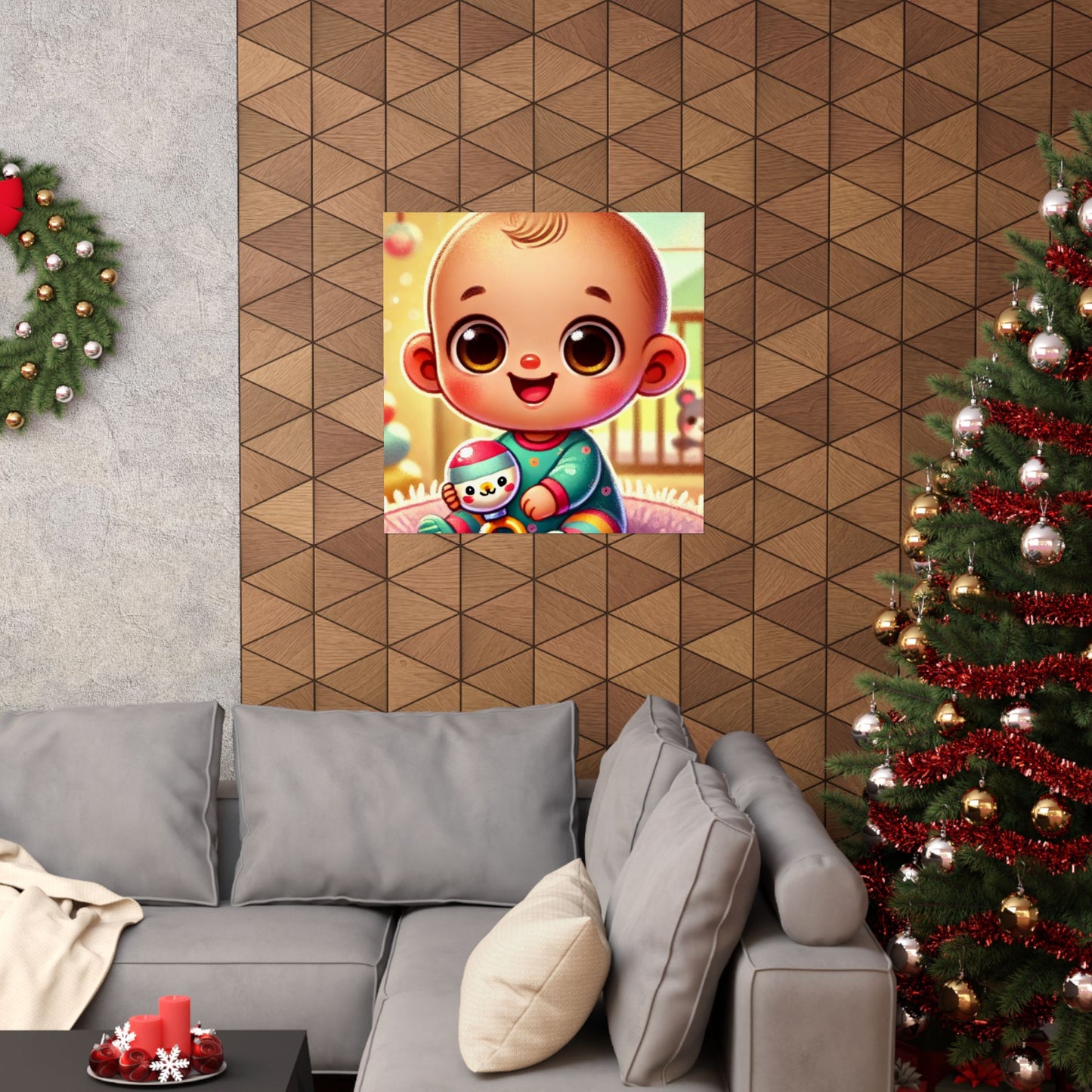 Cheerful Baby Nursery Playroom Art Poster