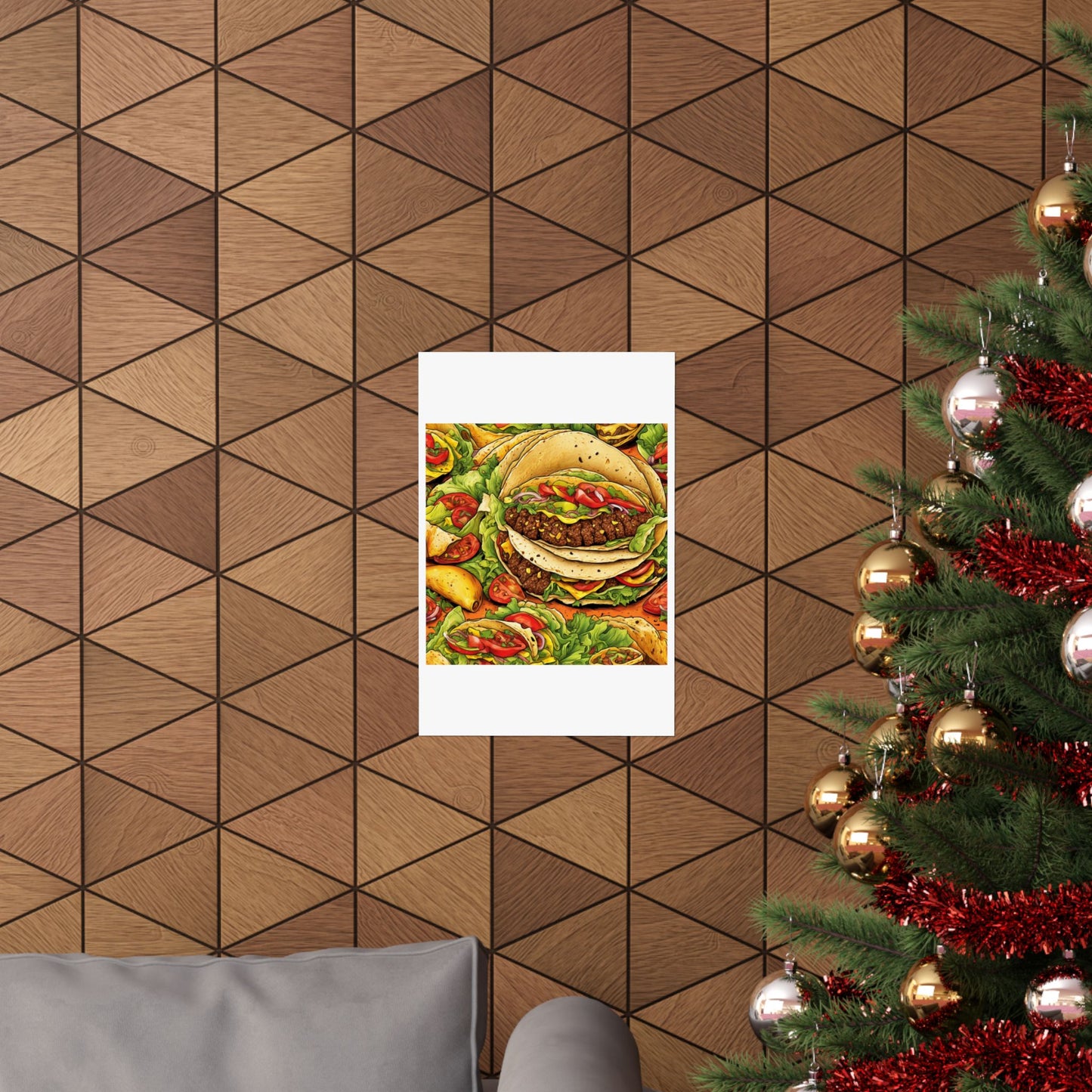 Stacked Taco Fiesta Foodie Gift Art Poster