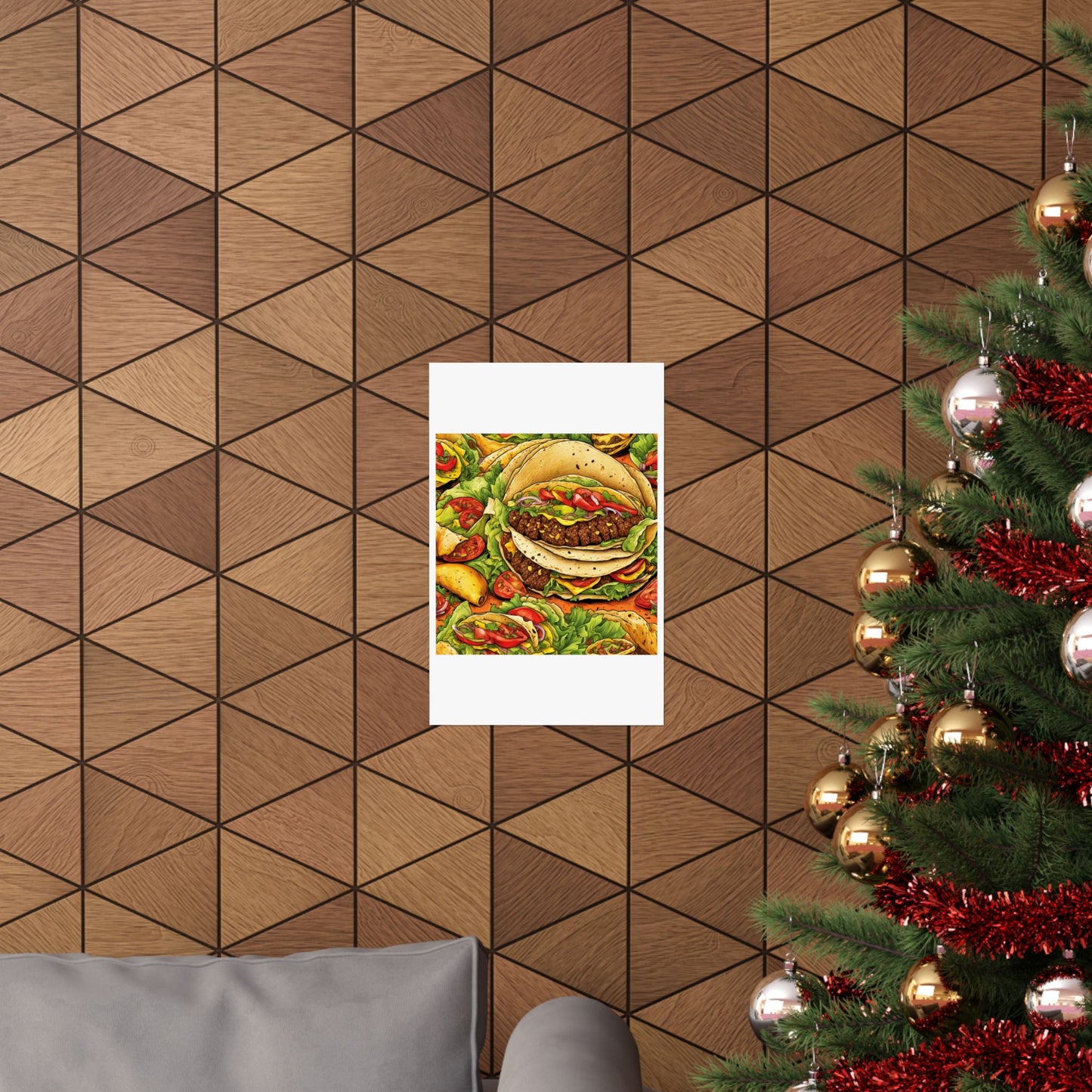 Stacked Taco Fiesta Foodie Gift Art Poster