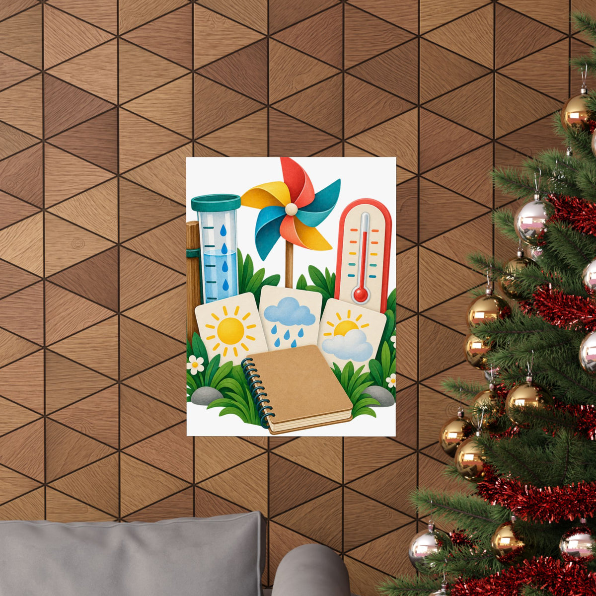 Colorful Backyard Weather Watching Kit Poster