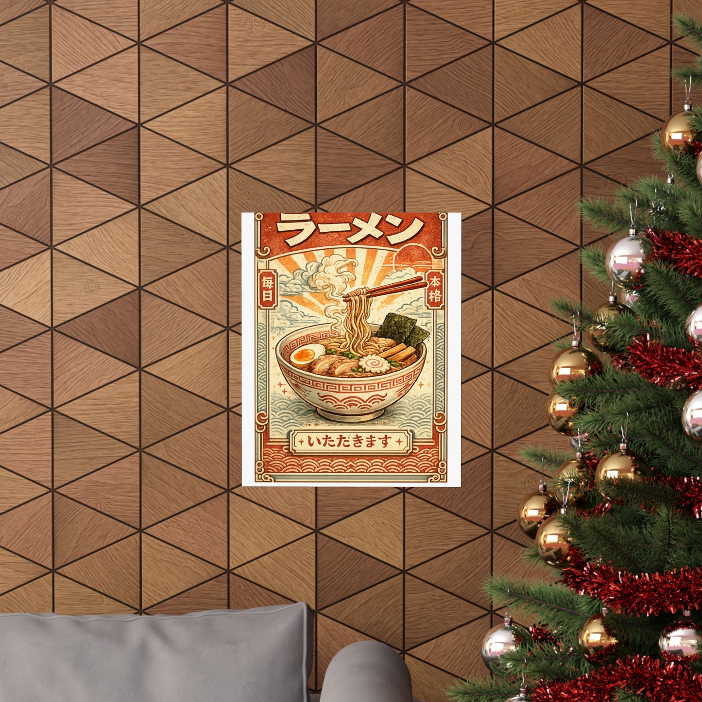 Vintage Ramen Bowl Japanese Food Art Poster