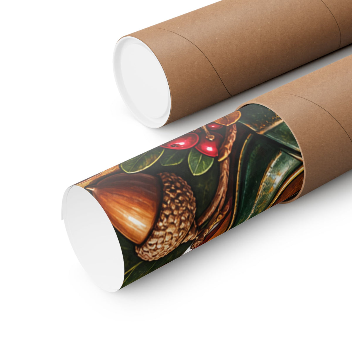 Autumn Oak Lantern and Acorns Poster