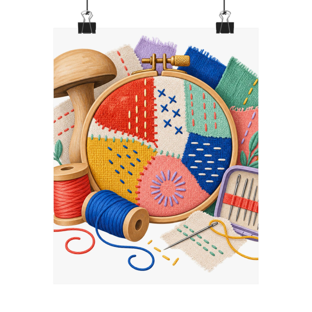 Colorful Visible Mending Workshop Poster