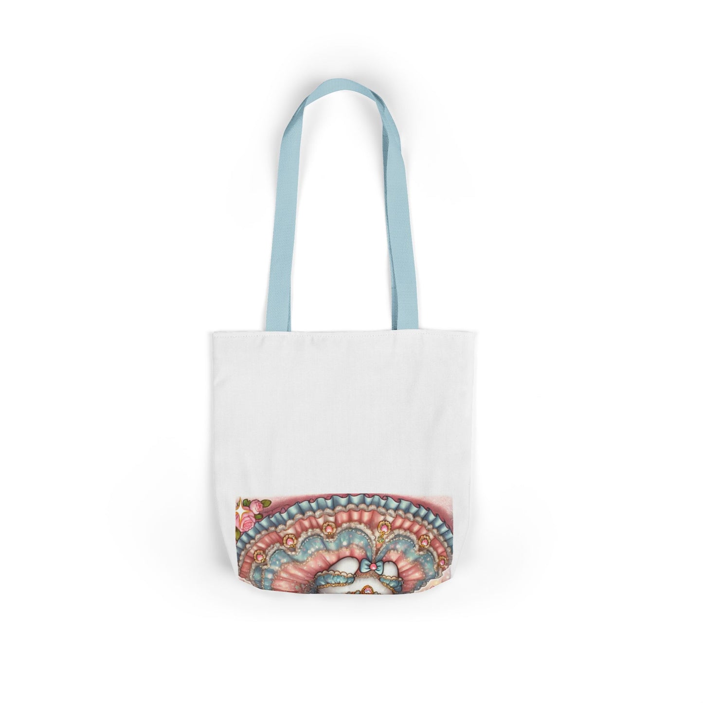 Pastel Princess Calico Cat Fantasy Canvas Tote Bag