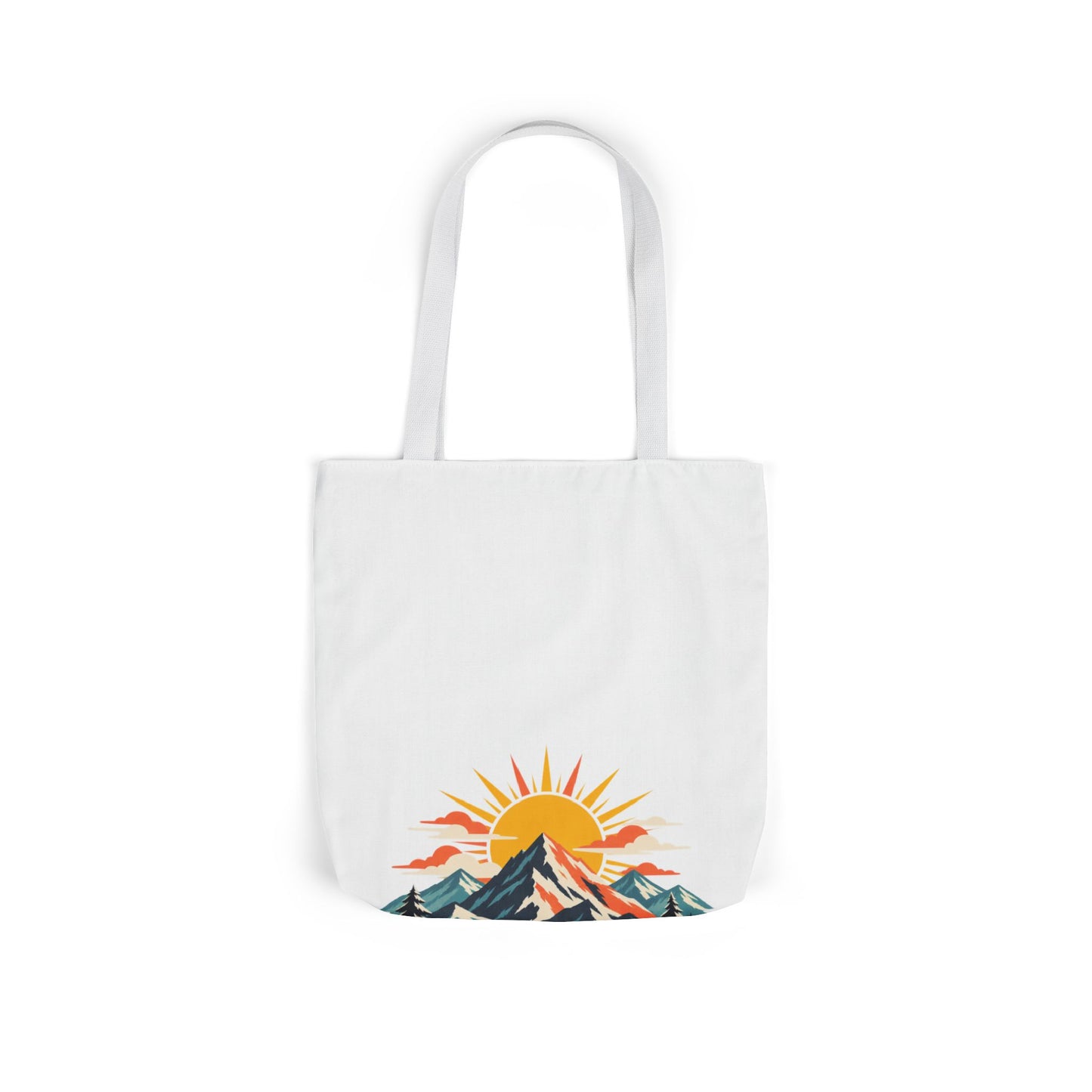Alpine Sunrise River Mountain Adventure Tote Bag