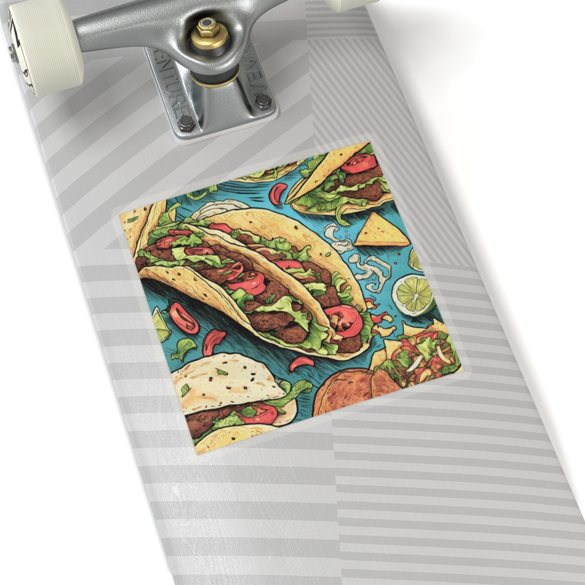 Taco Party Pattern Foodie Gift Art Sticker