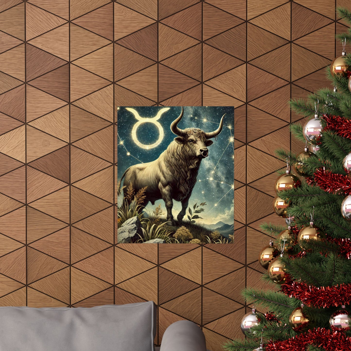 Taurus Bull Constellation Celestial Wall Art Poster