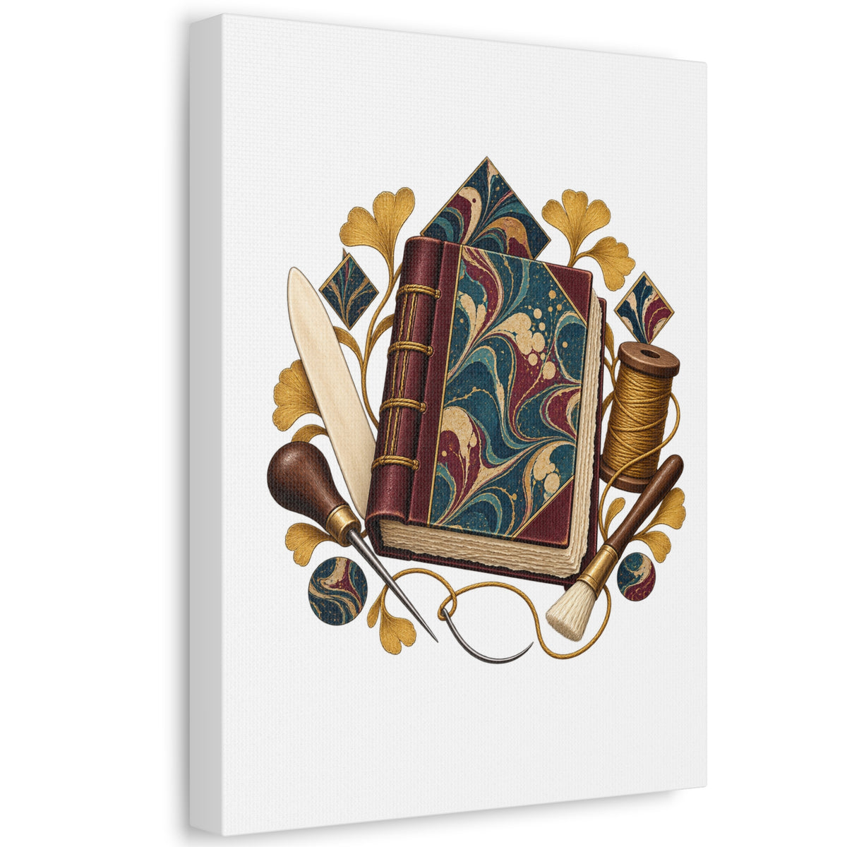 Traditional Marbled Bookbinding Workshop Canvas