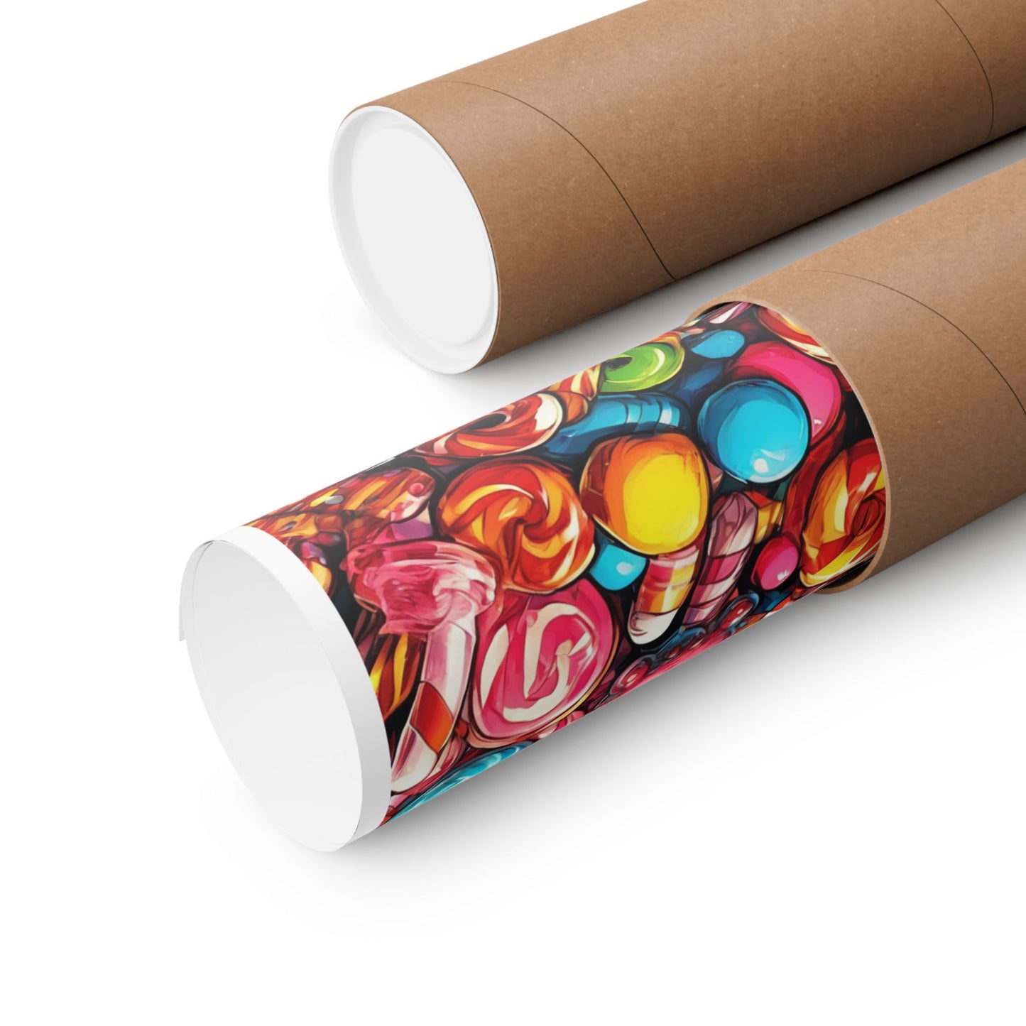 Colorful Candy and Lollipop Pattern Poster
