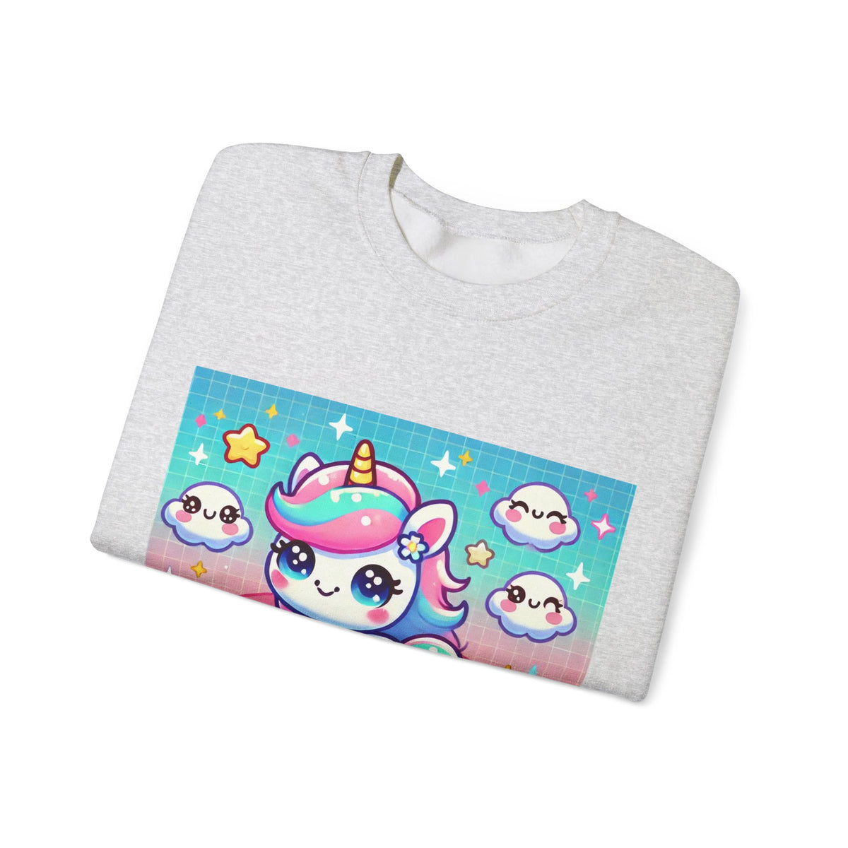 Pastel Rainbow Unicorn Cloud Kawaii Sweatshirt