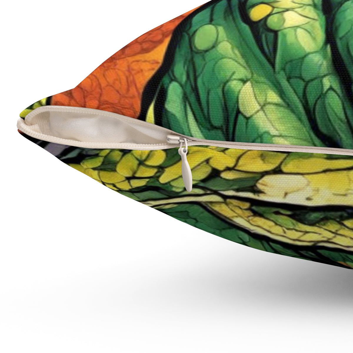Surreal Serpent Hound Dark Fantasy Decorative Pillow