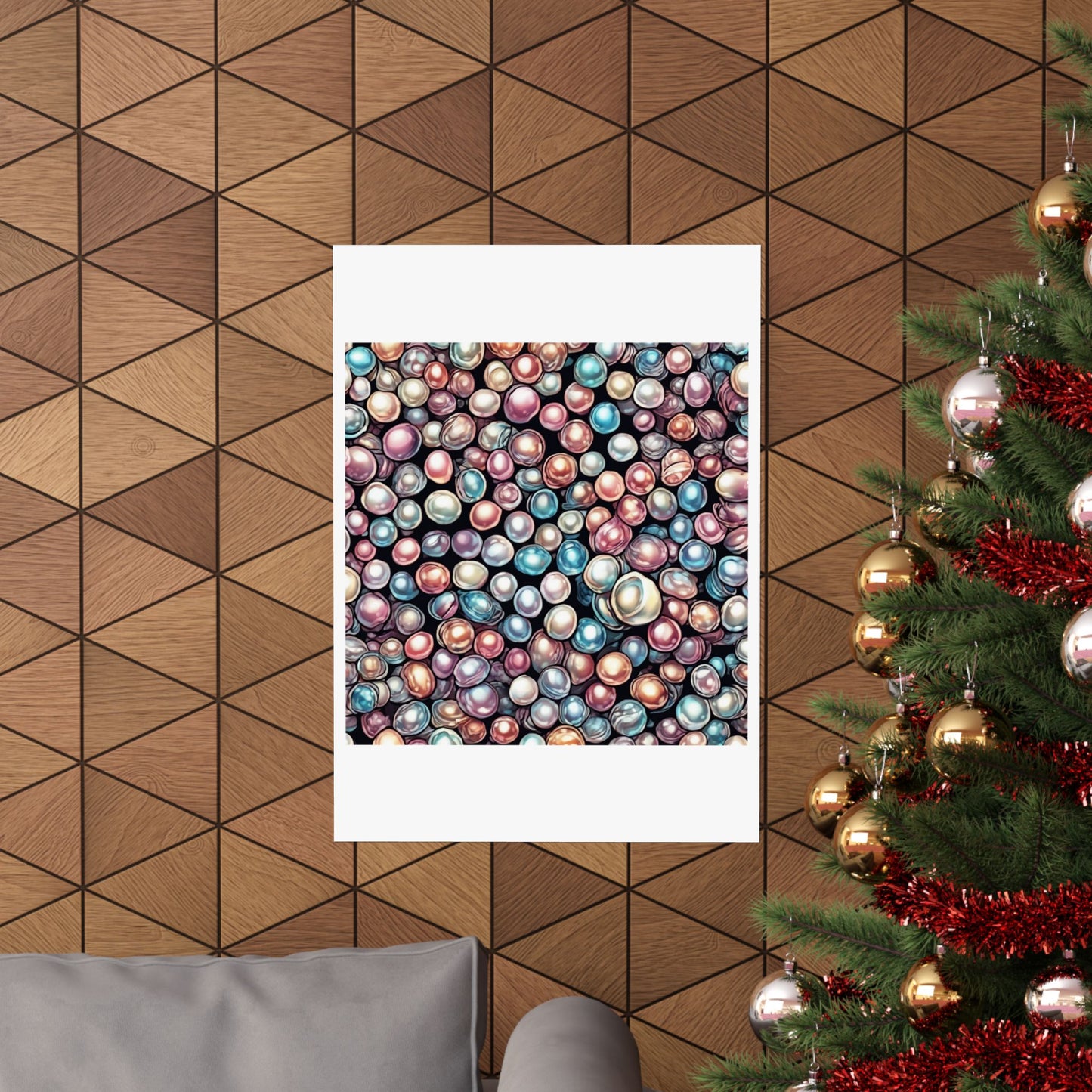 Pearl Bubble Pattern Abstract Gift Art Poster