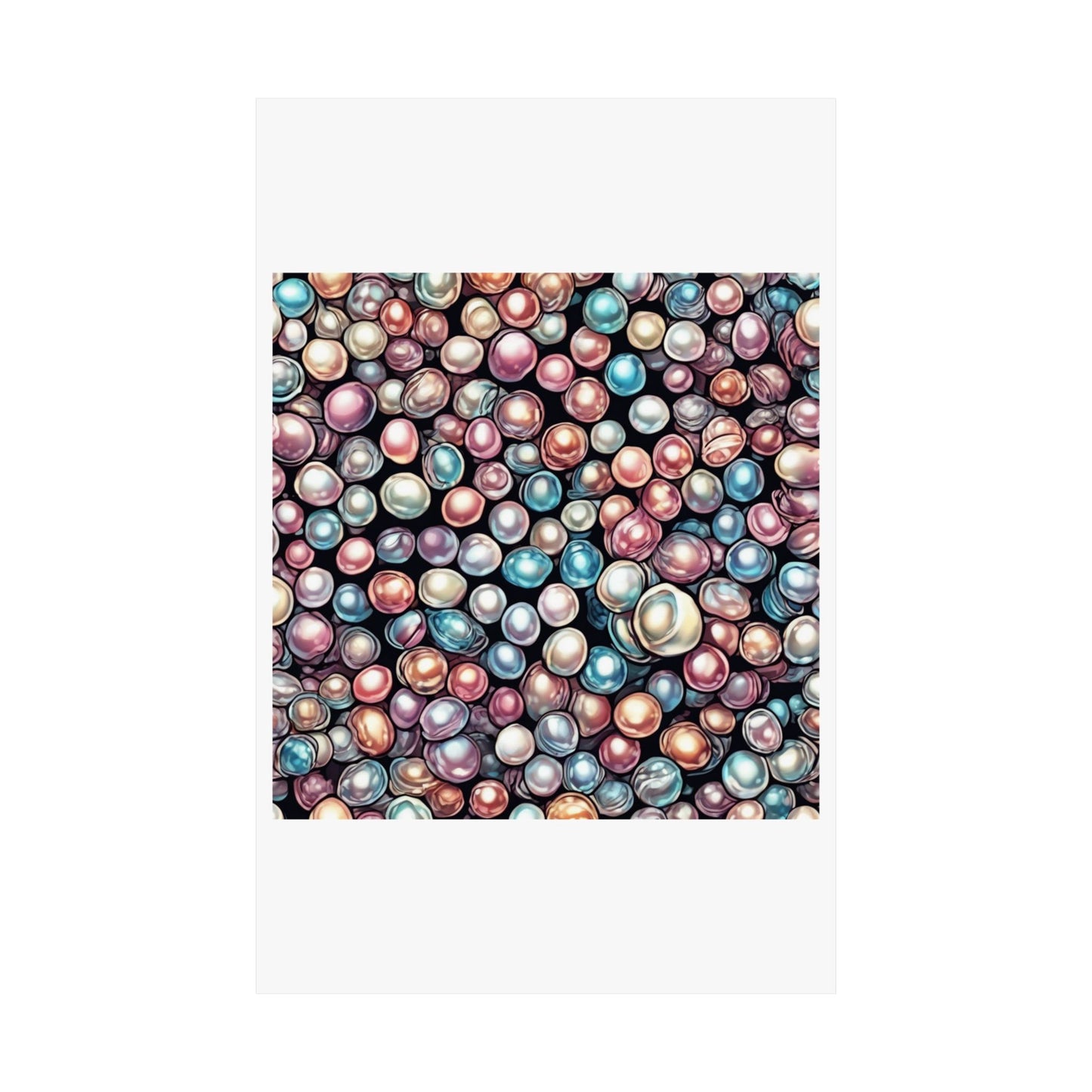 Pearl Bubble Pattern Abstract Gift Art Poster