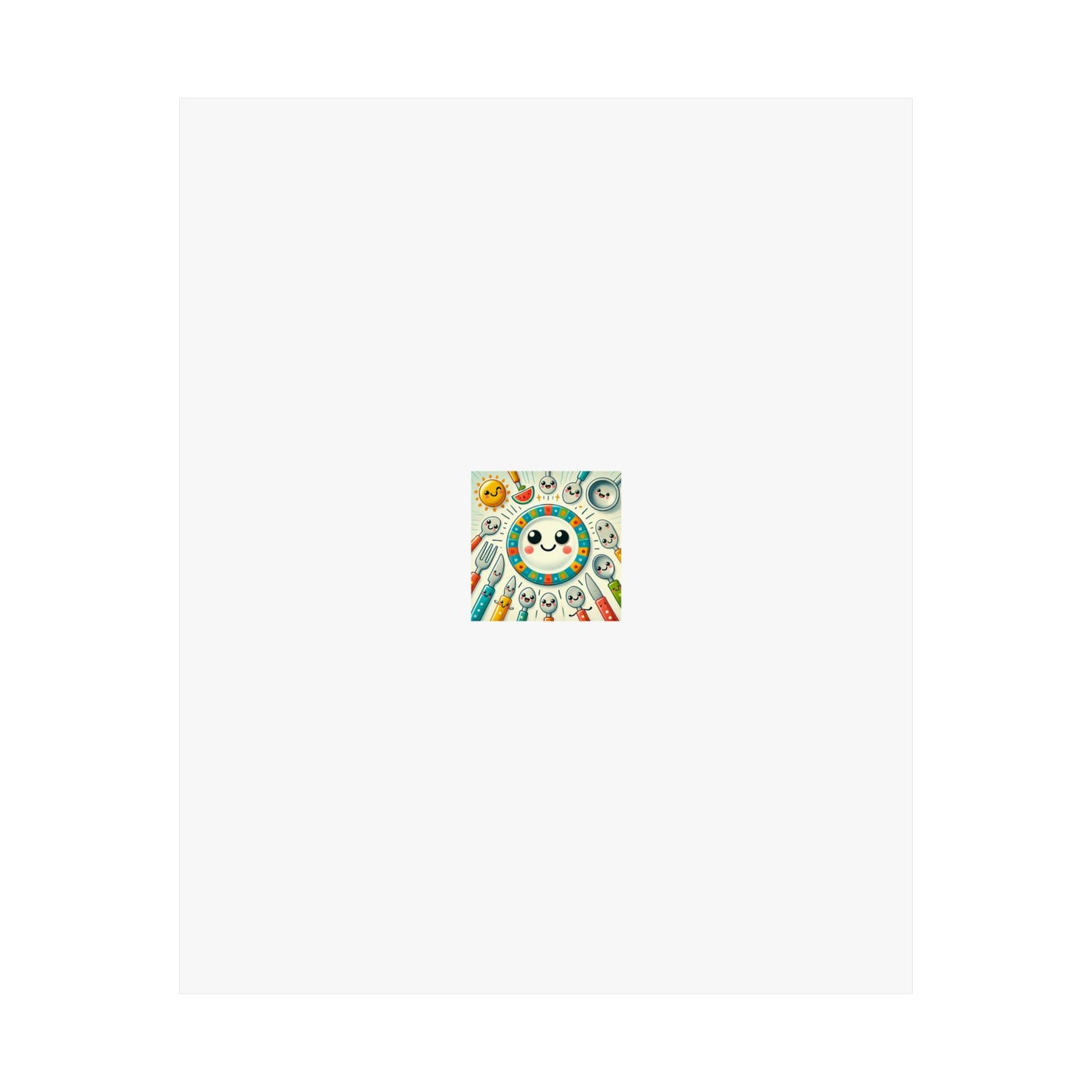 Happy Little Kitchen Club Kawaii Food Poster Kitchen Wall Art Decor