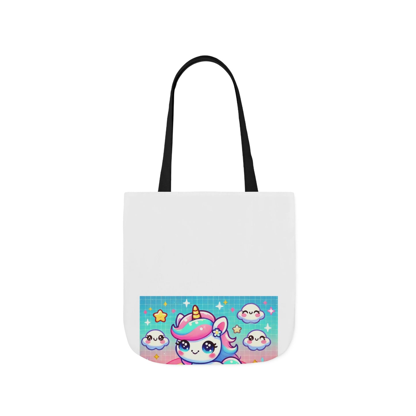 Pastel Rainbow Unicorn Cloud Kawaii Canvas Tote Bag