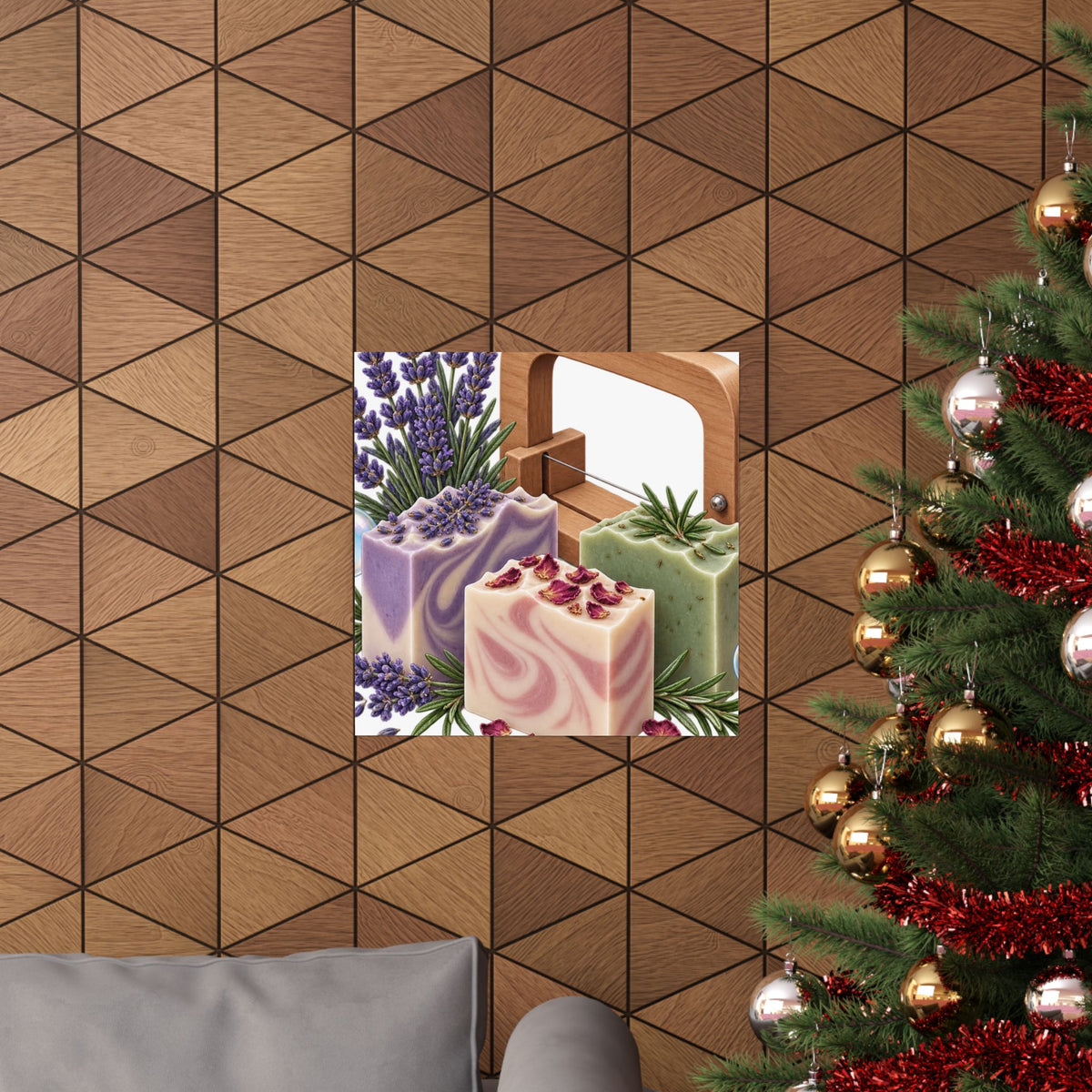Botanical Soap Making Lavender and Herbs Poster