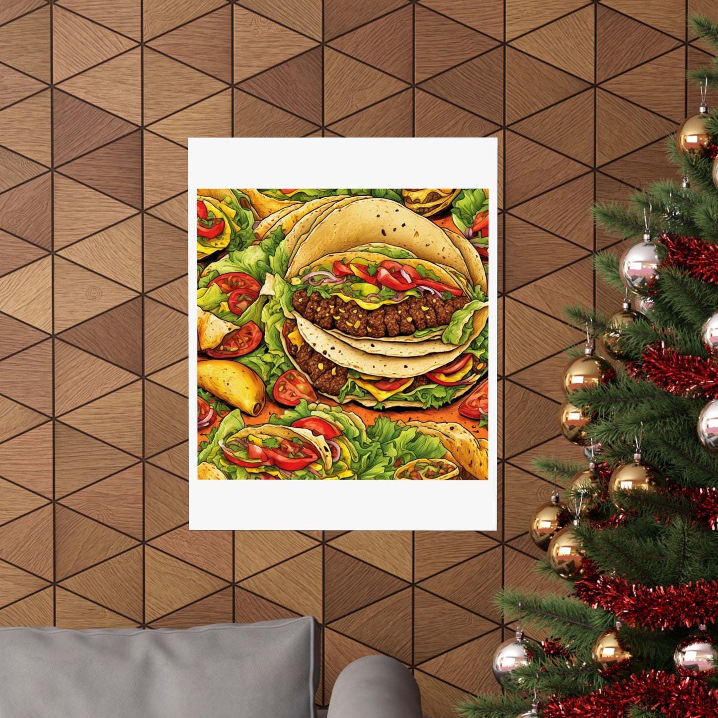 Stacked Taco Fiesta Foodie Gift Art Poster
