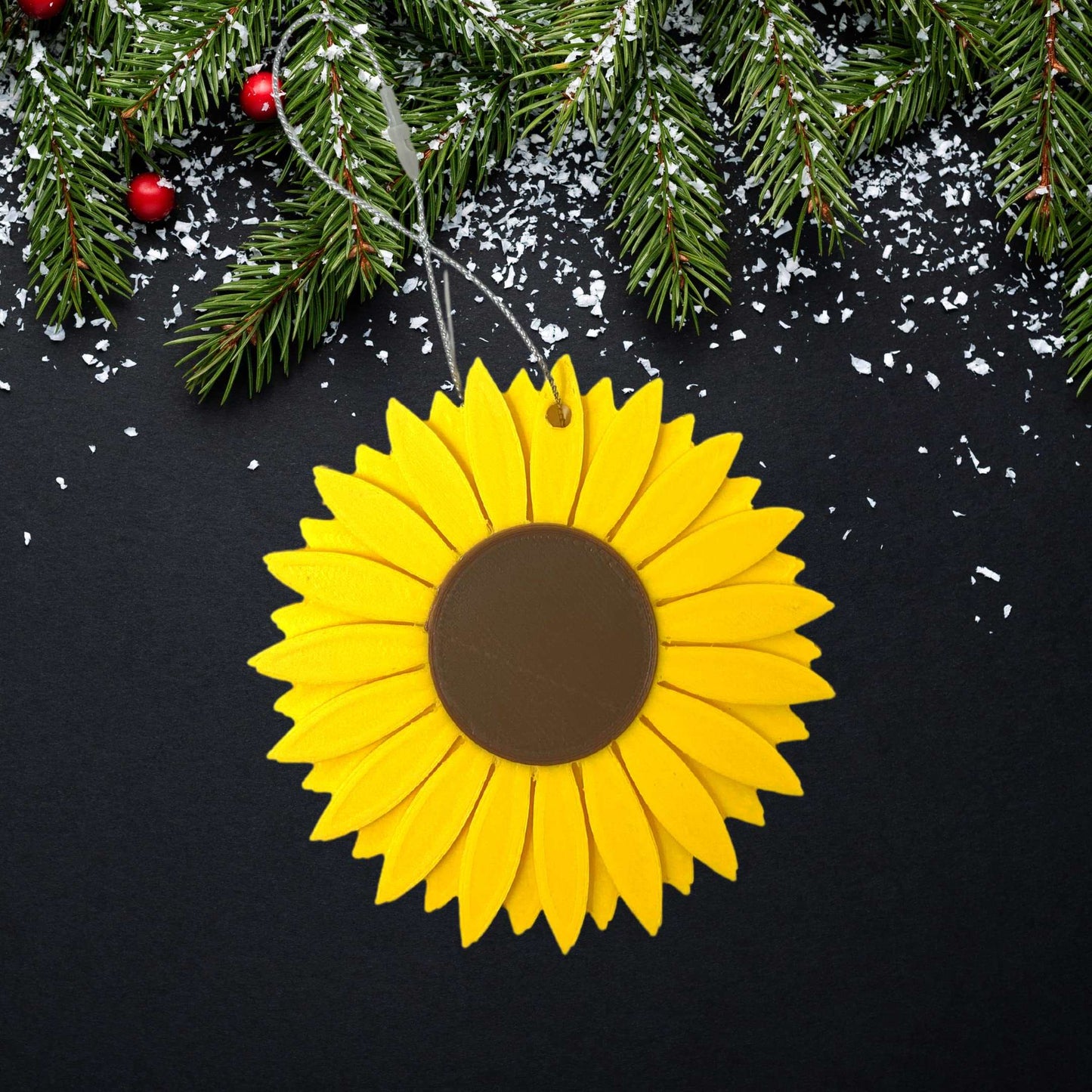 Sunflower Flower Christmas Ornament - Perfect for Decorating your Christmas Tree - Decorative Holiday Ornament - Made in The USA