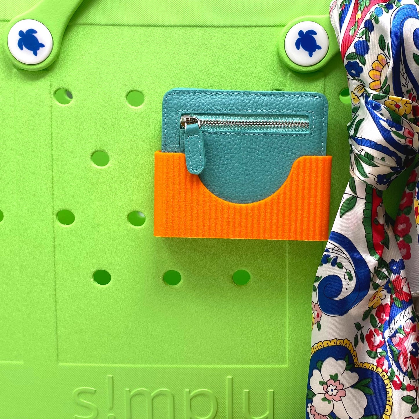 Boglets PREMIUM - Wallet Holder Accessories - Premium Collection - Compatible with Bogg Bag, Simply Southern & other Tote Bags - Decorative Accessories & Organizers - Made in USA - [Orange]