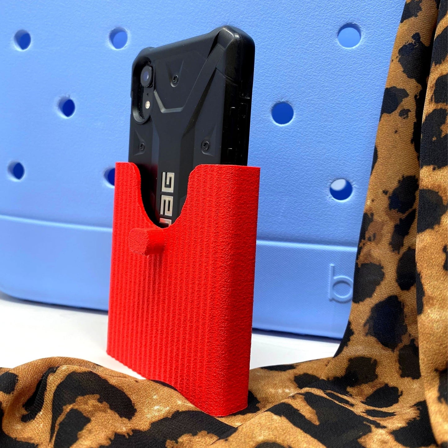 BOGLETS PREMIUM - Phone Holder New 2023 Edition Accessory Charm - Decorative Organizer Accessories Compatible with Bogg Bags, Simply Southern and other Tote Bags. (Red)