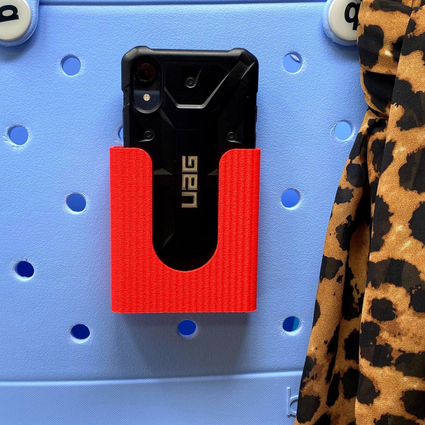 BOGLETS PREMIUM - Phone Holder New 2023 Edition Accessory Charm - Decorative Organizer Accessories Compatible with Bogg Bags, Simply Southern and other Tote Bags. (Red)