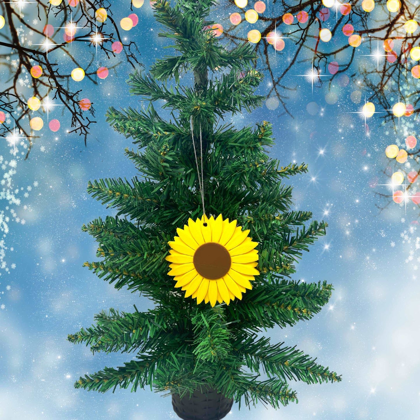 Sunflower Flower Christmas Ornament - Perfect for Decorating your Christmas Tree - Decorative Holiday Ornament - Made in The USA