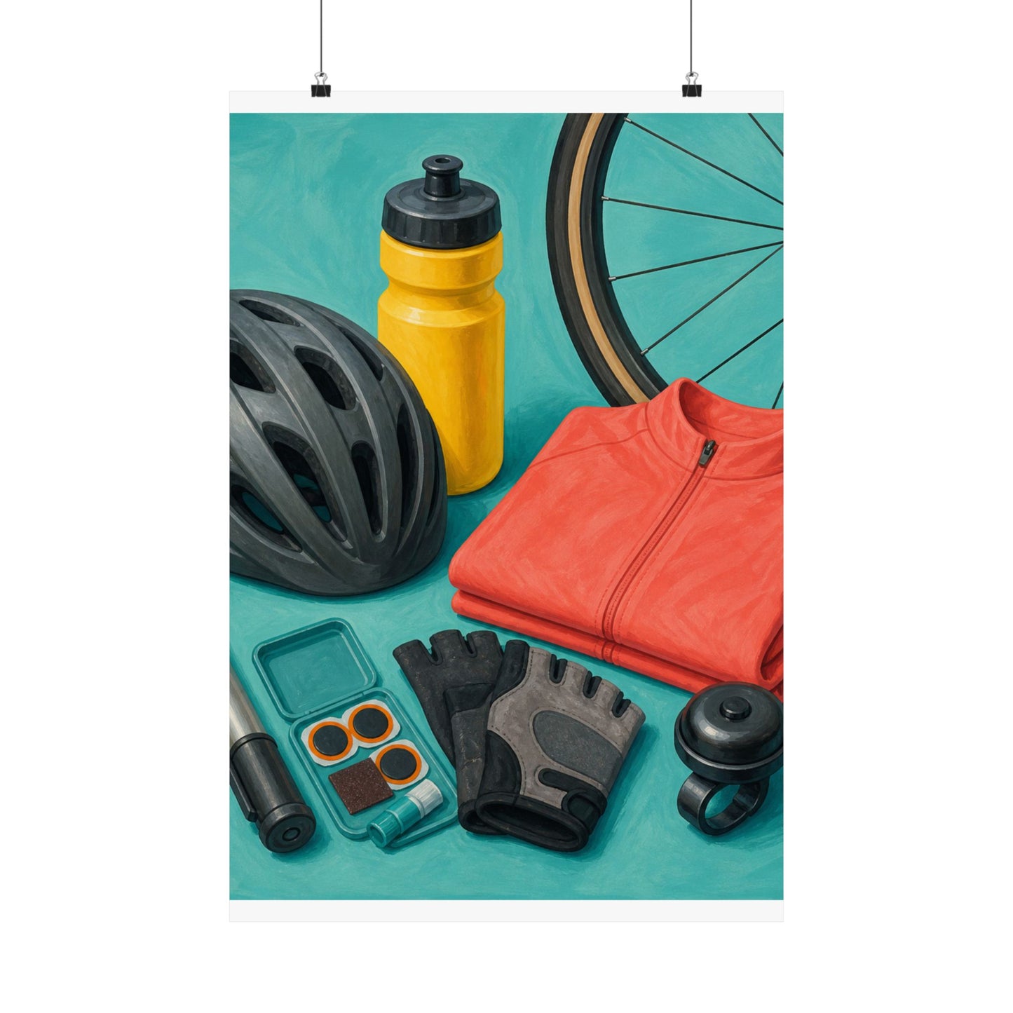 Colorful Cycling Gear Hobby Poster