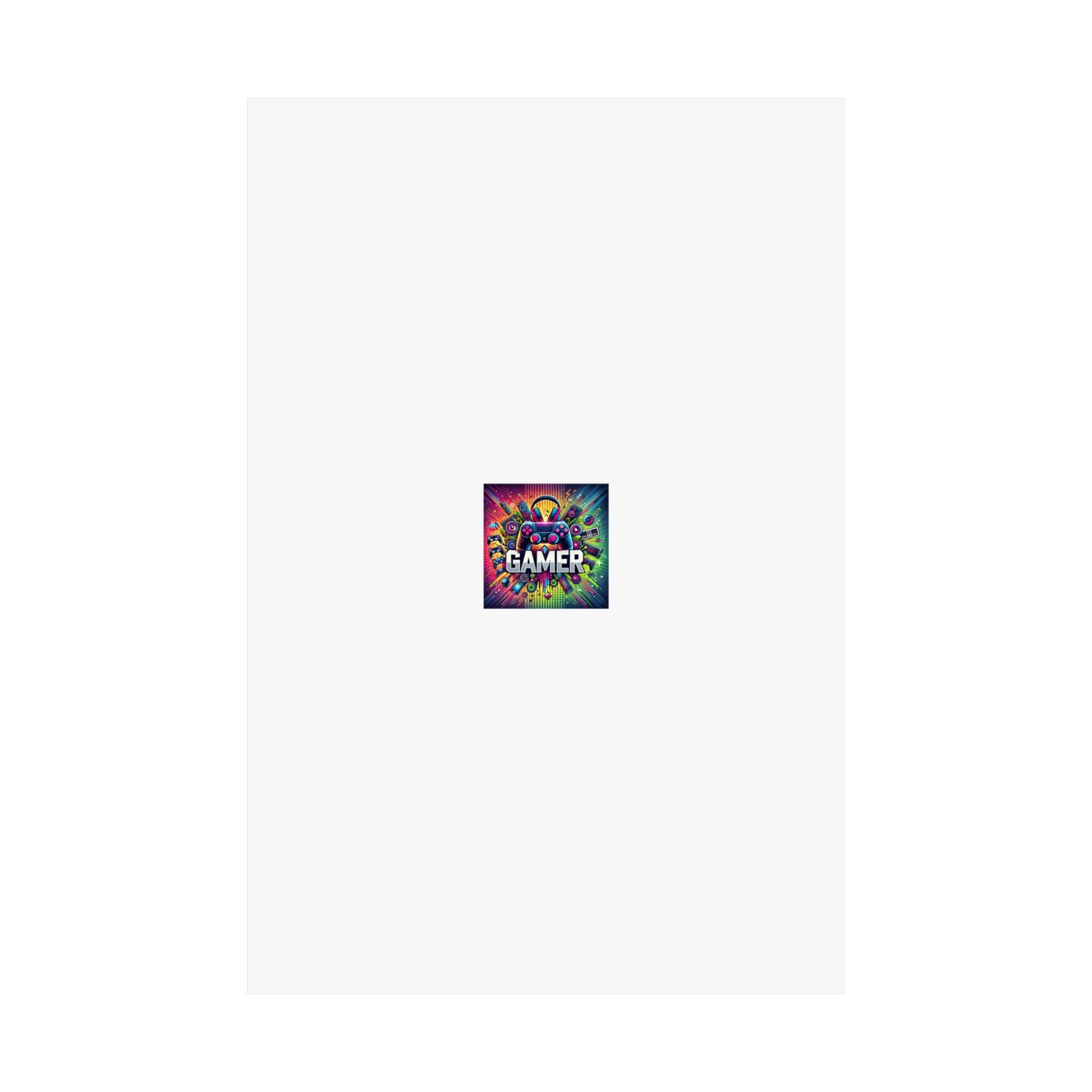 Neon Gamer Energy Retro Arcade Gaming Wall Art Poster