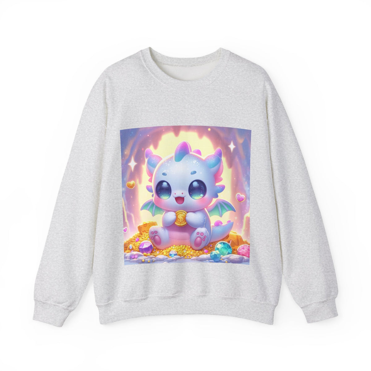 Pastel Treasure Dragon Kawaii Fantasy Sweatshirt