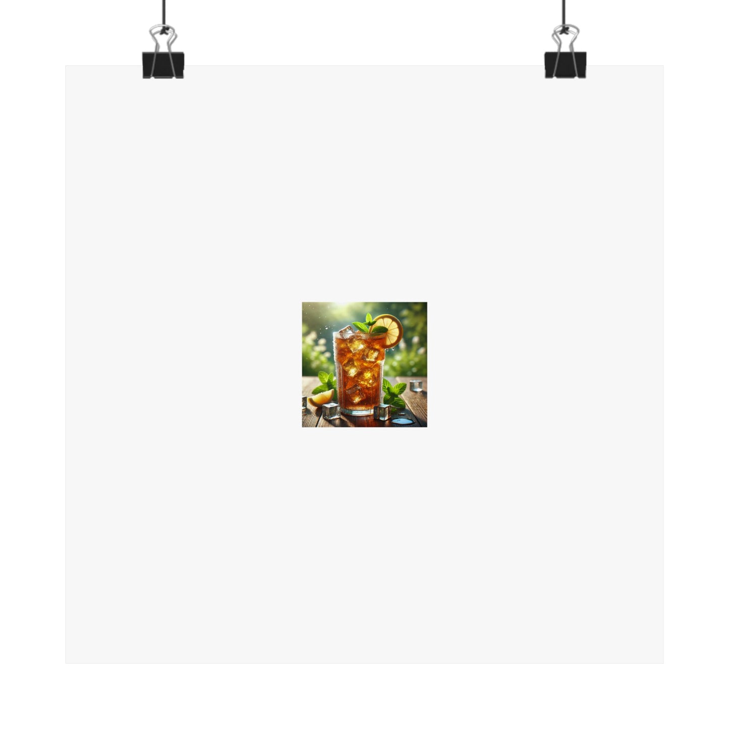 Sunlit Iced Tea Lemon Mint Kitchen Summer Drink Poster