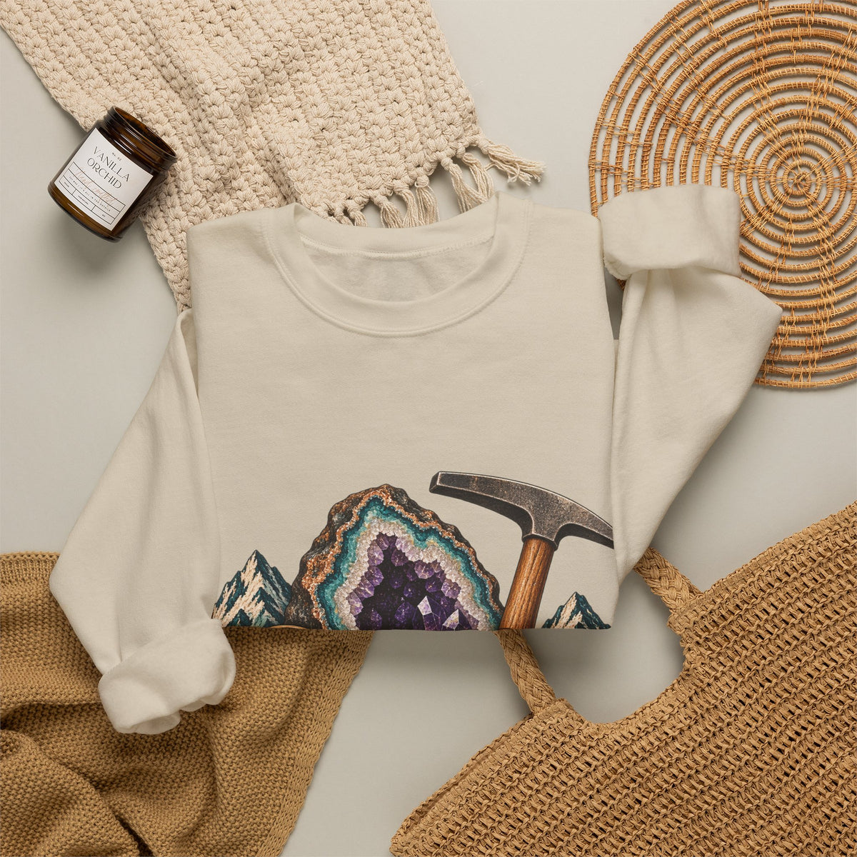 Vintage Geode and Rockhounding Field Kit Sweatshirt