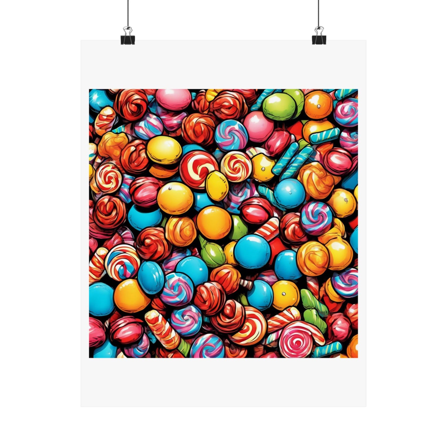 Colorful Candy Pattern Sweets Gift Art Poster