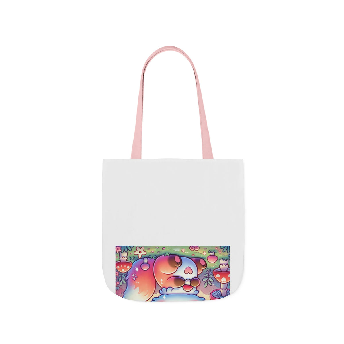 Pastel Woodland Fox Mushroom Kawaii Canvas Tote Bag